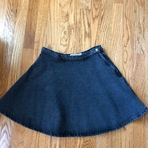 american apparel black denim skirt